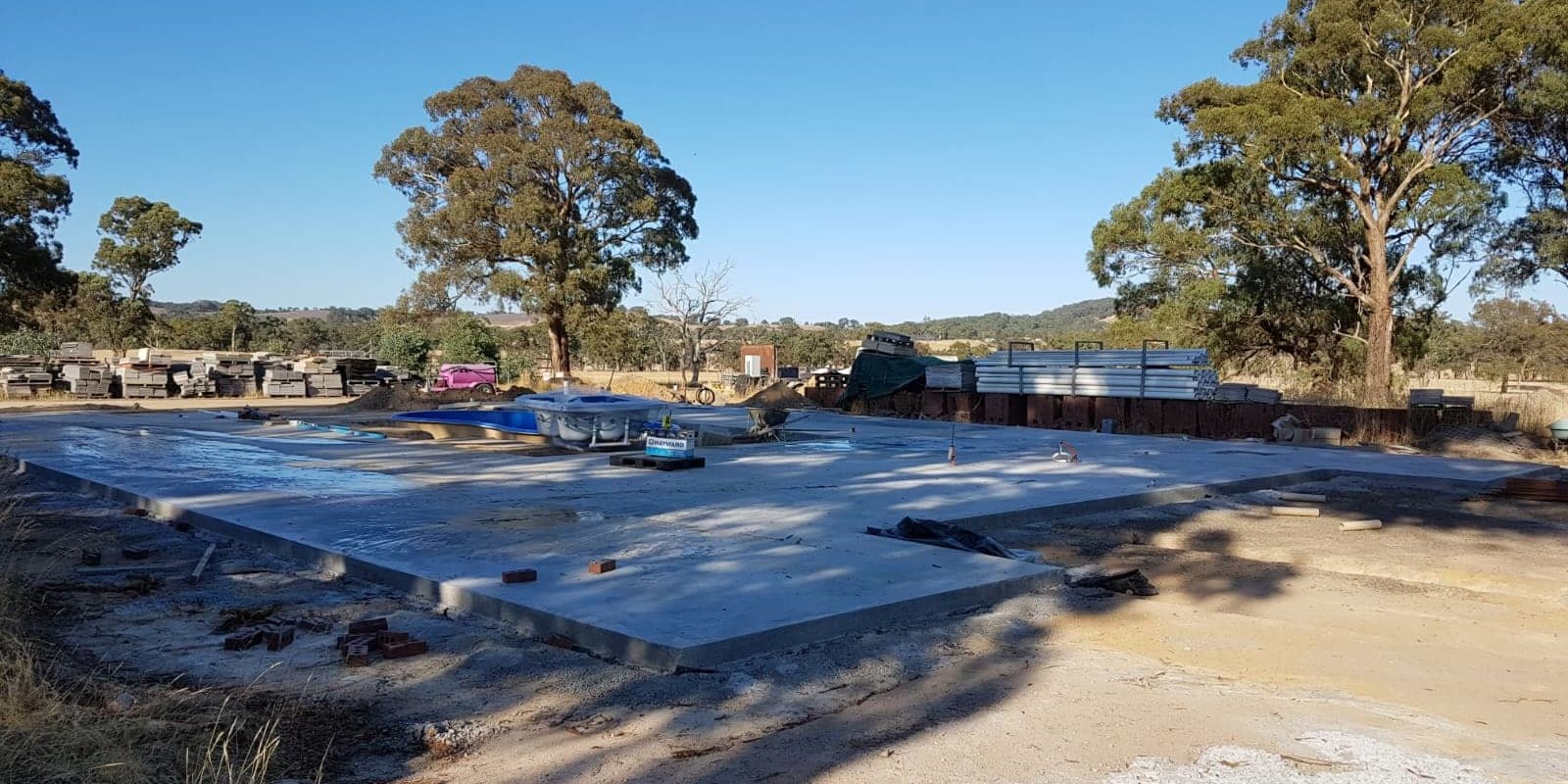 Completed new rural home build with landscaping in Western Sydney
