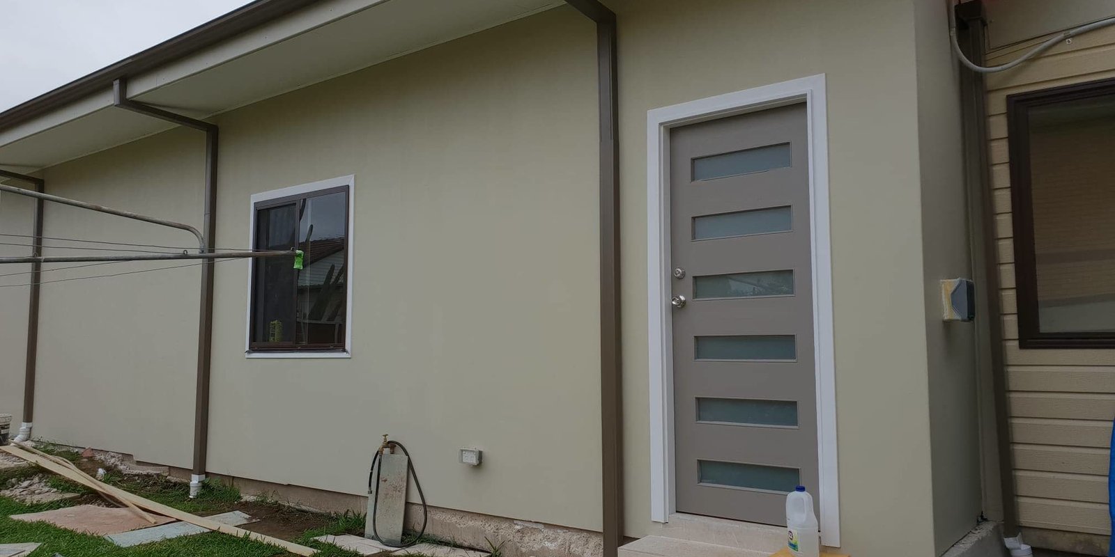 New dual occupancy build under construction on a Sydney block