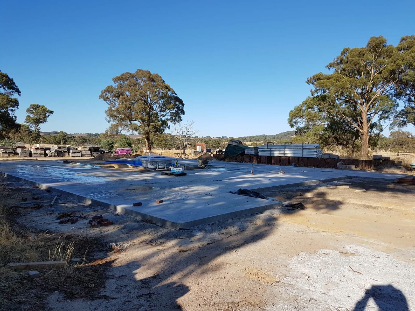 Completed new rural home build with landscaping in Western Sydney
