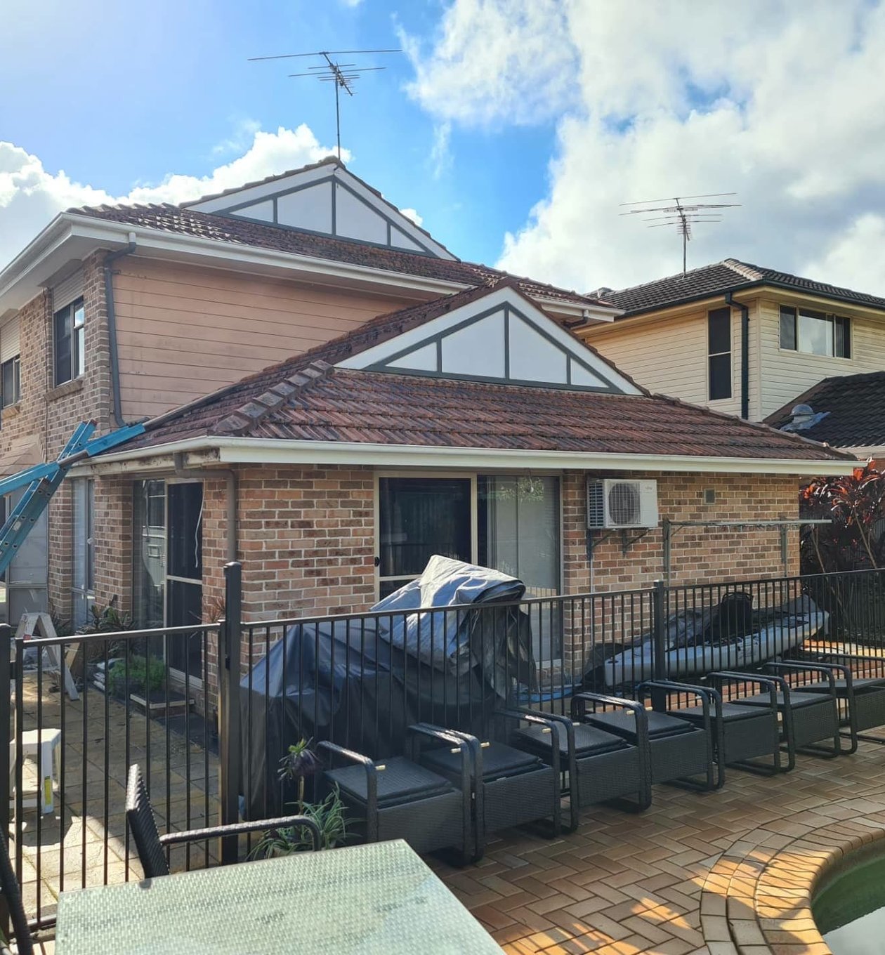 Second storey addition under construction in Sydney
